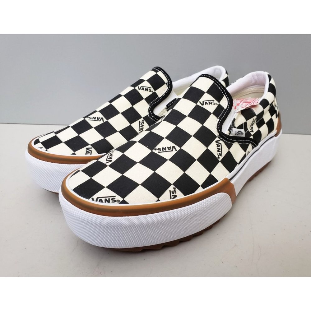 Vans Checkerboard Stacked Slip-On Sneakers Womens Size 9.5 40.5